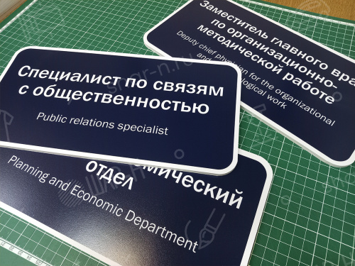 Интерьерные таблички